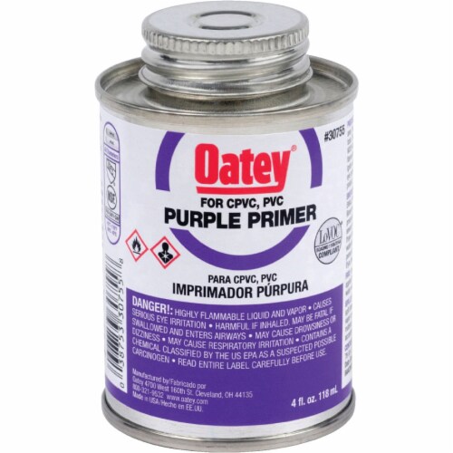 Oatey 4 Oz. Purple Pipe and Fitting Primer for PVC/CPVC 30755, 4Oz. King Soopers