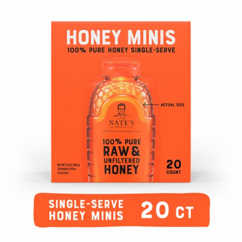 Nature Nate's® Classic Honey Minis Single Serve Packets Perspective: front