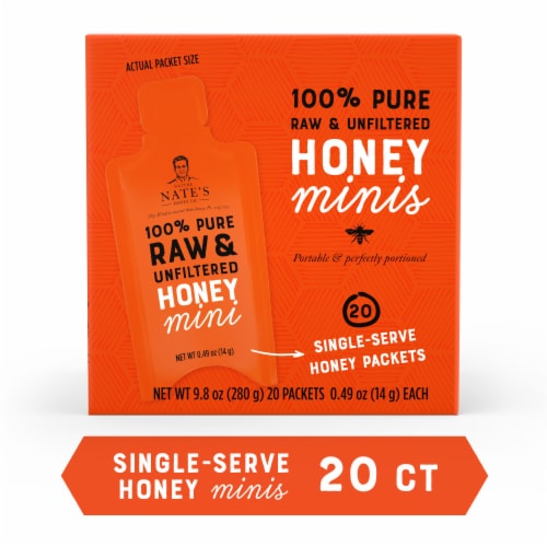 Nature Nate's® Classic Honey Minis Single Serve Packets Perspective: front
