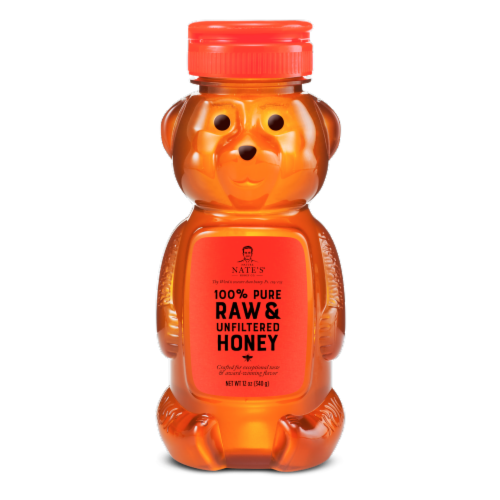 Nature Nate's Classic Raw and Unfiltered Honey Bear Perspective: front