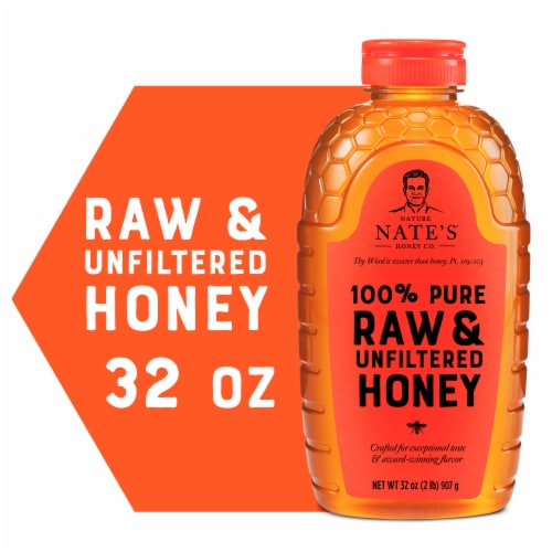 Nature Nate's® Classic Raw & Unfiltered Honey Perspective: front