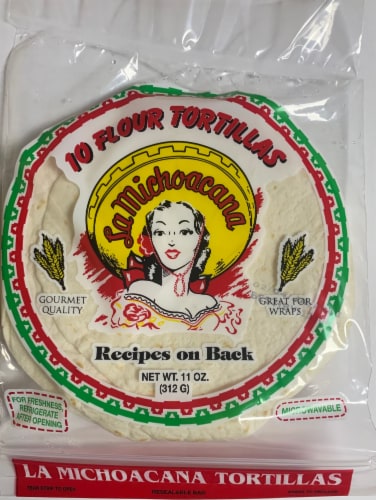La Michoacana 10 Flour Tortillas Perspective: front