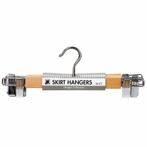 Whitmor Wood Skirt Hangers Perspective: front