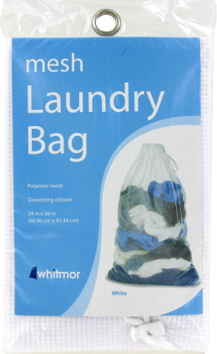 Whitmor Mesh Laundry Bag - White Perspective: front