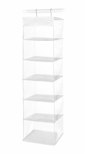 Whitmor Hanging Sweater Shelves - White Perspective: front