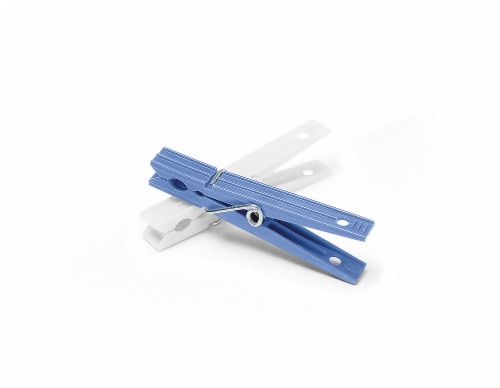 Whitmor Plastic Clothespins - Blue/White Perspective: front