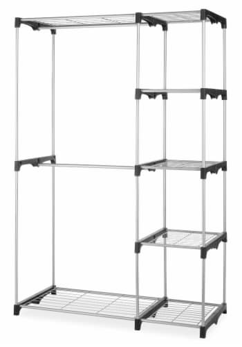 Whitmor Double Rod Closet Organizer Kit - Silver/Black, 1 ct - QFC