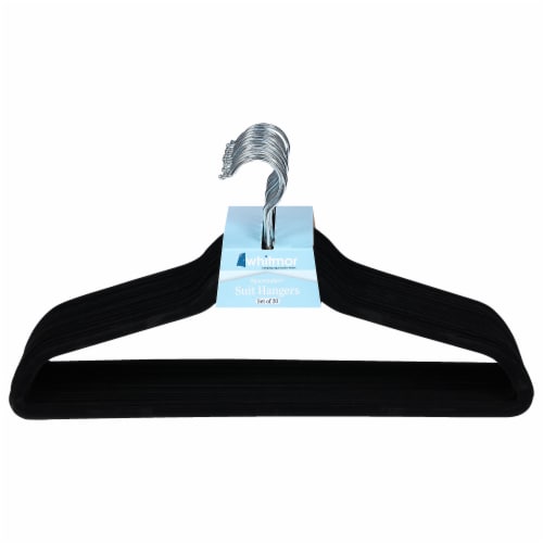 Whitmor Spacemaker Suit Hangers - Black Perspective: front
