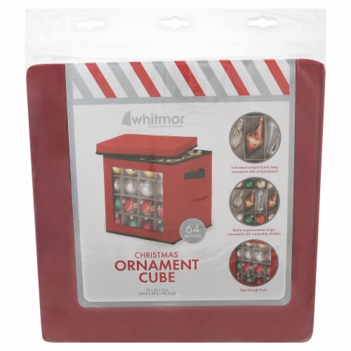 Whitmor Christmas Ornament Cube - Red Perspective: front