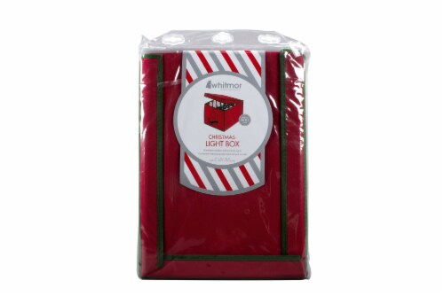 Whitmor Christmas Light Storage Box - Red Perspective: front