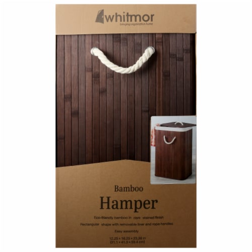 Whitmor Bamboo Hamper Perspective: front