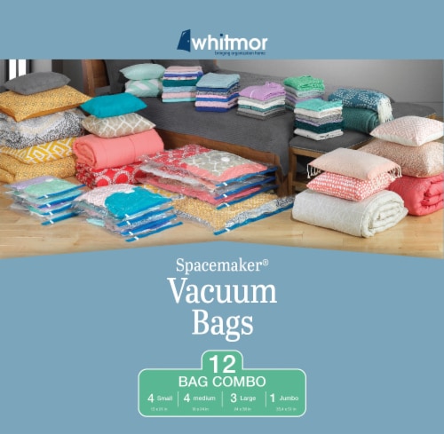 Whitmor Spacemaker™ Vacuum Bags - Clear/Blue, 12 pc - Fry's Food