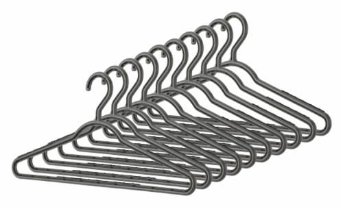 Whitmor Sure Grip Hangers - Gunmetal Gray Perspective: front