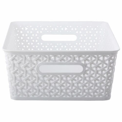 Whitmor Resin Form Tote - White Perspective: front