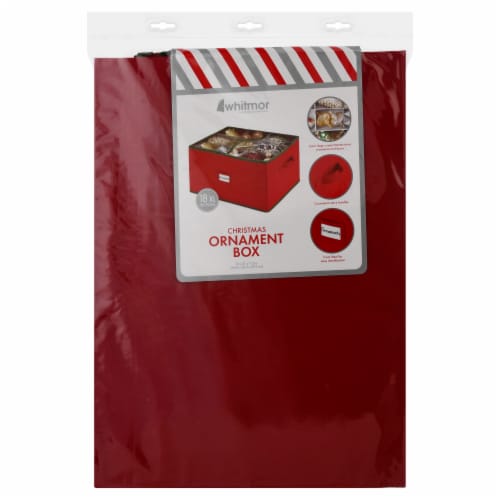 Whitmor Christmas Ornament Storage Box - Red, 1 ct - Baker's