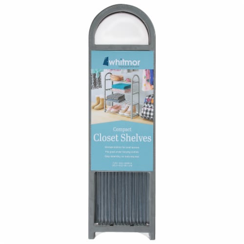 Whitmore Compact Closet Shelves - Gray Perspective: front