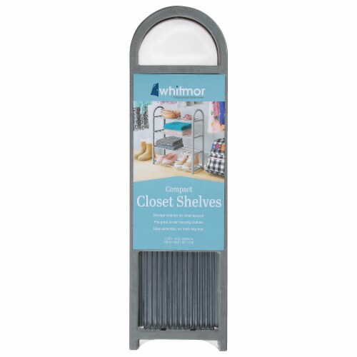 Whitmore Compact Closet Shelves - Gray Perspective: front