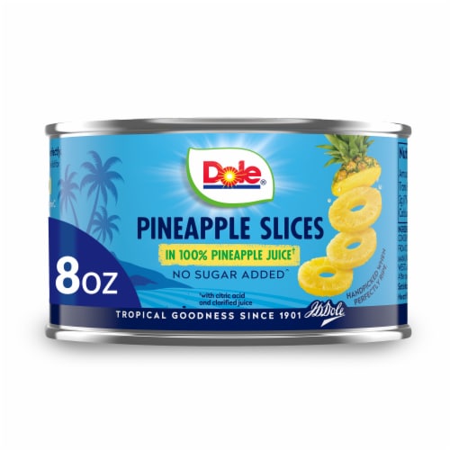 Dole® Canned Pineapple Slices Fruit In 100% Pineapple Juice Perspective: front