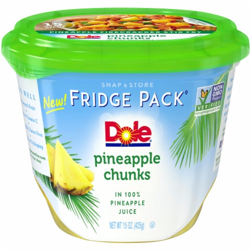 Dole® Snap & Store Fridge Pack Pineapple Chunks Perspective: front