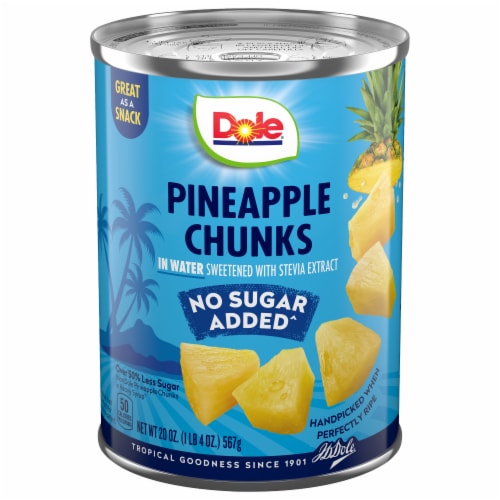 Dole® Pineapple Chunks No Sugar Added Perspective: front