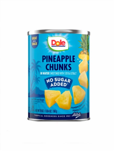 Dole® Pineapple Chunks No Sugar Added Perspective: front