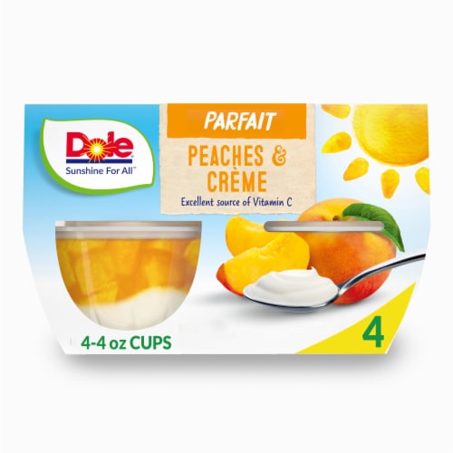 Dole® Fruit Bowls® Peaches & Crème Parfait Cups Perspective: front