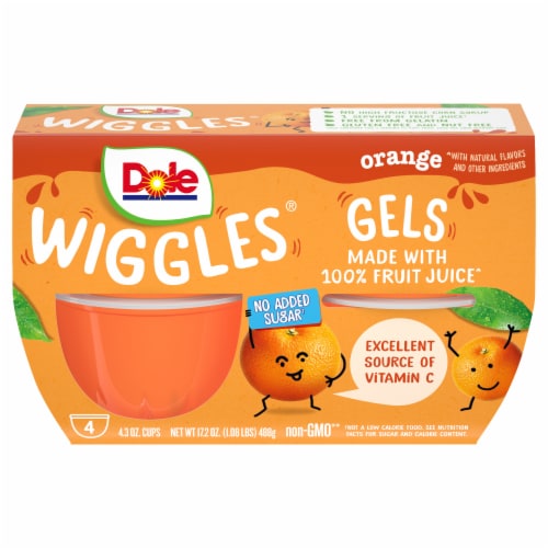 Dole® Wiggles™ Orange Fruit Juice Gels Perspective: front