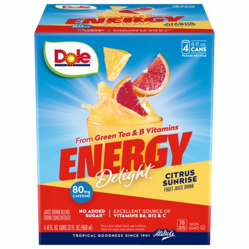 Dole® Energy Delight™ Citrus Sunrise Fruit Juice Drink Perspective: front