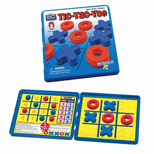 Playmonster PAT675 6.75 in. Take N Play Anywhere Games Tic Tac Toe Perspective: front