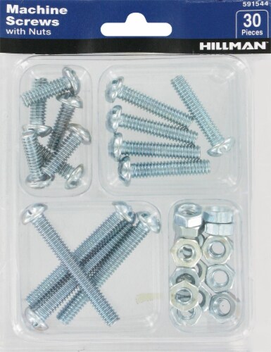 Hillman Machine Screws with Nuts Kit Perspective: front