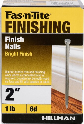 Hillman 6D 2 in. Finishing Polished Steel Nail Large Head Hillman 6D 2 in. Finishing Polished Steel Nail Large Head