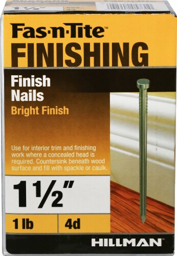Hillman 4D 1-1/2 in. Finishing Polished Steel Nail Large Head Hillman 4D 1-1/2 in. Finishing Polished Steel Nail Large Head