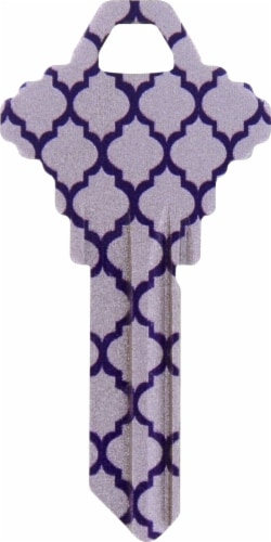 The Hillman Group Diva Metallic Moroccan Key Blank - Gray Perspective: front