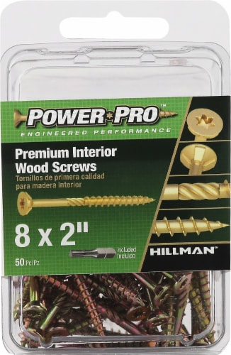 Hillman Power Pro #8 Extra Large Interior Wood Screw Perspective: front