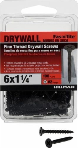 Hillman 100-Piece Fine Thread Drywall Screws Perspective: front