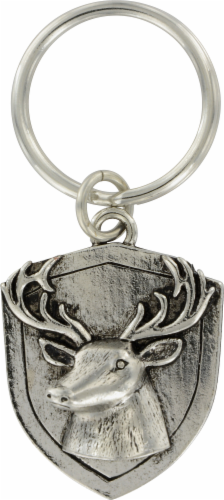 Hillman Metal Deer Head Key Chain Perspective: front