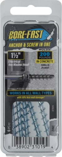 Hillman Bore-Fast Anchor & Screw In One™ Perspective: front