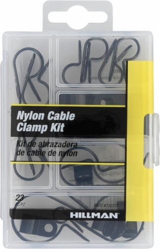 Hillman Nylon Cable Clamp Kit - Black Perspective: front