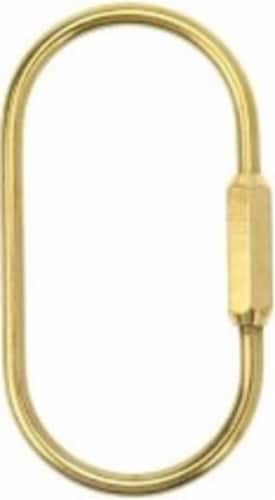 Hillman Brass Screw Lock Keyring Perspective: front