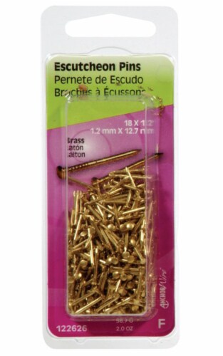 Hillman 16 Ga. X 5/8 in. L Brass Escutcheon Pins 1 pk 2 oz Hillman 16 Ga. X 5/8 in. L Brass Escutcheon Pins 1 pk 2 oz