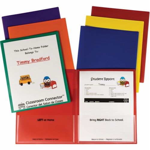 C-Line Classroom Connector Folder 9 x11-3/4  36/BX Ast 32000 Perspective: front