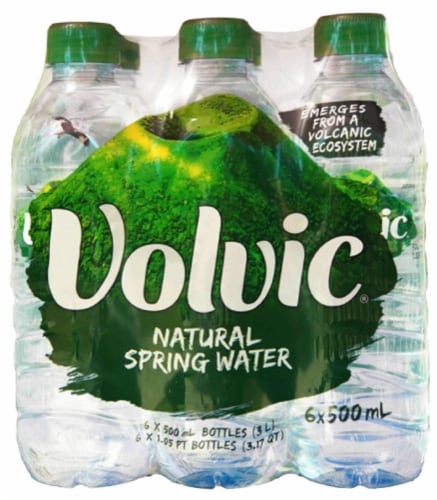 Volvic Natural Spring Water Perspective: front