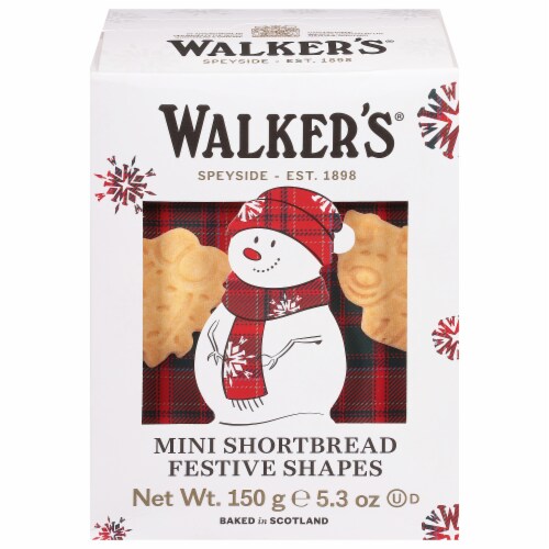 Walker's® Mini Shortbread Festive Shapes 3D Gift Box Perspective: front