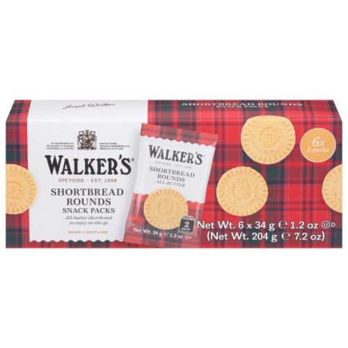 Walkers Shortbread Rounds Snack Packs Perspective: front