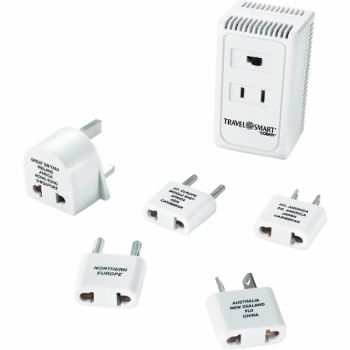 Travel Smart Type A, Type B, Type C, Type E, Type F, Type G For Worldwide Wattage Converter - Perspective: front