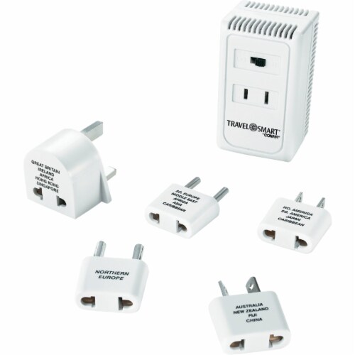 Travel Smart Type A, Type B, Type C, Type E, Type F, Type G For Worldwide Wattage Converter - Perspective: front