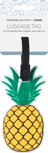 Travel Smart Pineapple Rubber Tag Perspective: front