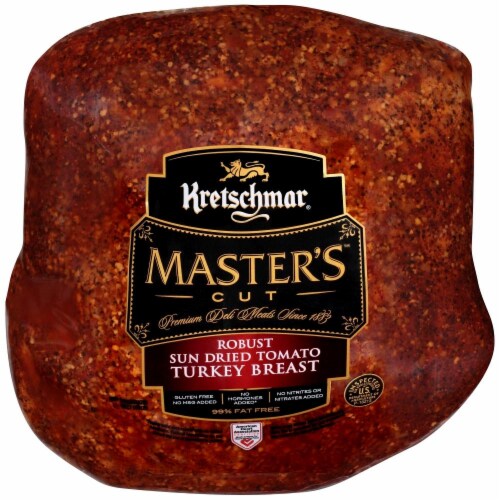 Kretschmar Master's Cut Robust Sun Dried Tomato Turkey Breast Fresh Sliced Deli Meat Perspective: front