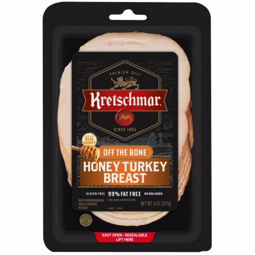 Kretschmar Off the Bone Honey Turkey Slices Perspective: front