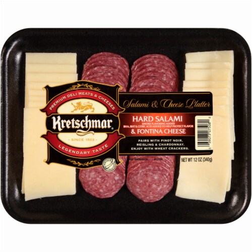 Kretschmar Hard Salami & Fontina Cheese Platter Perspective: front